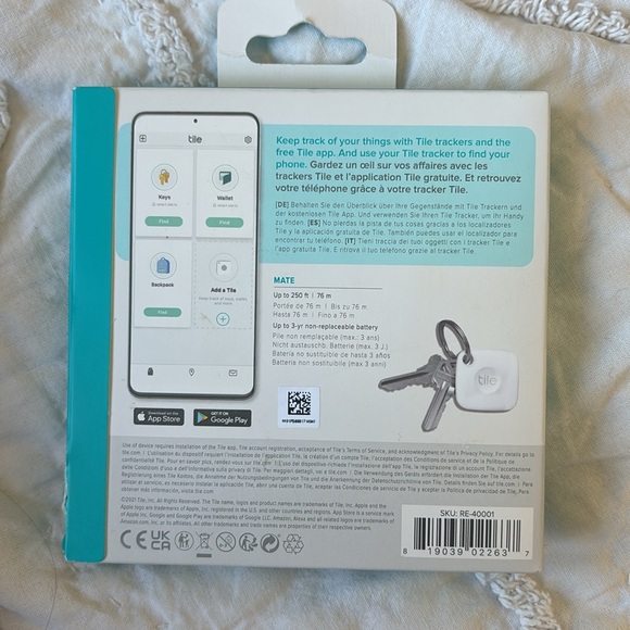 New, Unopened Tile Tracker Keychain - Picture 2 of 2